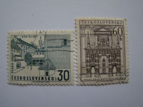 Чехословаччина Чехословакия ^/--/^ ЧССР, Михель 2009,том I, 1553,1554, Пражский град. ^_^^^ ЧССР, Міхель 2009,том I, 1553,1554, Празький град. - фото фото фото