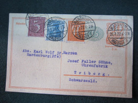 Європа Европа ^/--/^ ПОЧТОВАЯ КАРТОЧКА. ГЕРМАНИЯ . 1922 Г ^_^^^ Поштова картка. Німеччина, 1922 - фото фото фото