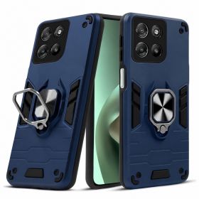 Чохли, бампера Чехлы, бампера ^/--/^ Чохол Fiji Defence для Motorola G /--/ 17 / G /--/ 17 Power протиударний бампер з кільцем підставкою Dark Blue - фото фото фото