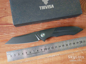 Ножі, мультітули Ножи, мультитулы ^/--/^ TRIVISA Vul-03 /--/ B, 10 /--/ Cr /--/ 15 /--/ CoMoV    (VG-10) Black, G /--/ 10 Black, Designer: Steve Cheng, Flipper, KVT Ceramic Ball Bearing, Outdoor, Tactical, EDC, Liner Lock ^_^^^ TRIVISA Vul-03 /--/ B, SY /--/ 02-B-10, 10 /--/ Cr /--/ 15 /--/ CoMoV (VG-10) Black, G /--/ 10 Black, Designer: Steve Cheng, Flipper, KVT Ceramic Ball Bearing, Outdoor, Tactical, EDC, Liner Lock - фото фото фото