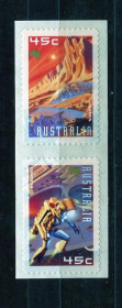 Освоєння космосу Освоение космоса ^/--/^ Австралия  ПАРА МАРОК  Самоклейки MNH ^_^^^ Австралія ПАРА МАРОК Самоклейки MNH - фото фото фото