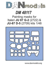 : : ^/--/^ Danmodel 48117 - маска для модели самолета JU 87 G-2 / JU-87 D-5    ( Italeri 2722, 2709) 1/48 ^_^^^ Danmodel 48117 - маска для моделі літака JU 87 G-2 / JU-87 D-5 ( Italeri 2722, 2709) 1/48 - фото фото фото