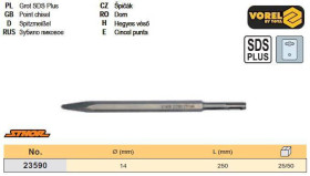 Бури Буры ^/--/^ Долото пика SDS+ 14 мм l /--/ 250 мм STHOR-23590 ^_^^^ Долото піку SDS+ Польща 14 мм l /--/ 250 мм STHOR-23590 - фото фото фото