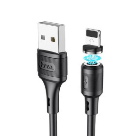 Кабелі Кабели ^/--/^ Кабель магнітний Hoco X /--/ 52 Lightning - USB (2.4 /--/ A) 1 /--/ м для зарядки Black ^_^^^ Кабель магнитный Hoco X /--/ 52 Lightning - USB (2.4 /--/ A) 1 /--/ м для зарядки Black - фото фото фото