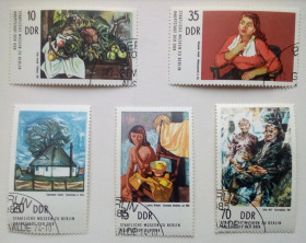 НДР, ФРН ГДР, ФРГ ^/--/^ ГДР 1974 Живопись XX века, гашеные (I) ^_^^^ НДР 1974 Живопис XX століття, гашені (I) - фото фото фото