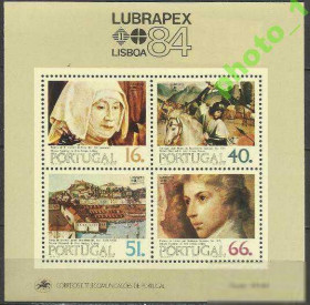 Португалія Португалия ^/--/^ Португалия 1984 живопись нац. музей бл. ^_^^^ Португалія 1984 живопис національний музей бл. - фото фото фото