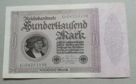Німеччина Германия ^/--/^ Германия 100000 марок 1923 ^_^^^ Німеччина 100000 марок 1923 - фото фото фото