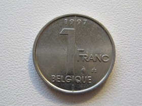Бельгія Бельгия ^/--/^ Бельгия 1 франк 1997 года BELGIQUE 33081 ^_^^^ Бельгія 1 франк 1997 року BELGIQUE 33081 - фото фото фото