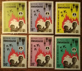 Руанда Руанда ^/--/^ Руанда Борьба с применением ядерного оружия 1966 ^_^^^ Руанда Боротьба із застосуванням ядерної зброї 1966 - фото фото фото