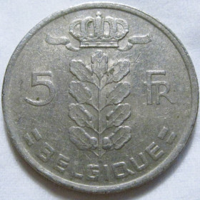 Бельгія Бельгия ^/--/^ Бельгія 5 франків 1975 року BELGIQUE #6 /--/ П /--/ 1717 ^_^^^ Бельгия 5 франков 1975 года BELGIQUE #6 /--/ П /--/ 1717 - фото фото фото