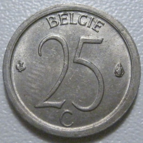 Бельгія Бельгия ^/--/^ Бельгія 25 сантимів 1969 року Belgie 42329 ^_^^^ Бельгия 25 сантимов 1969 года Belgie 42329 - фото фото фото