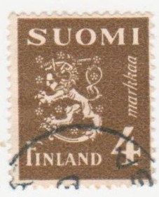 Скандинавія Скандинавия ^/--/^ Финляндия 1945 г. № 309 гашеная ^_^^^ Фінляндія 1945 р. No 309 гашена - фото фото фото