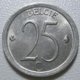 Бельгія Бельгия ^/--/^ Бельгія 25 сантимів 1974 року Belgie 42380 ^_^^^ Бельгия 25 сантимов 1974 года Belgie 42380 - фото фото фото