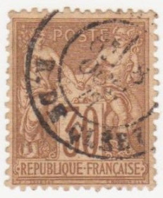 Франція Франция ^/--/^ Франция 1876 г.№ 65 гашеная ^_^^^ Франція 1876 р. No 65 гашена - фото фото фото