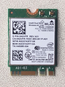 Wi-Fi адаптери Wi-Fi адаптеры ^/--/^ Б/У Wi-Fi карта на  Dell VOSTRO 15-3000  (3559) model-3160 /--/ NGW ^_^^^ В Wi-Fi карта на Dell VOSTRO 15-3000 (3559) model-3160 /--/ NGW - фото фото фото
