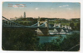 Україна Украина ^/--/^ Відкритий лист Київ, ланцюговий міст. 1914 р. ^_^^^ Открытое письмо Киев, цепной мост. 1914 г. - фото фото фото