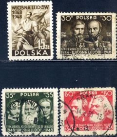 Польща Польша ^/--/^ Польша. 100-летие революции 1848 года  (серия) 1948 г. ^_^^^ Польща. Річниця (серія) 1948 - фото фото фото