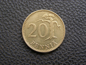 Фінляндія Финляндия ^/--/^ 20 пенни Финляндия 1978 г ^_^^^ 20 Пенні Фінляндія 1978 - фото фото фото