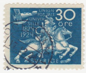 Скандинавія Скандинавия ^/--/^ Швеция 1924 г. № 179 гашеная ^_^^^ Швеція 1924 р. No 179 гашена - фото фото фото