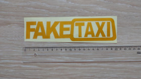Наліпки, емблеми Наклейки, эмблемы ^/--/^ Наклейка на авто FakeTaxi желтая светоотражающая ^_^^^ Наклейка на авто FakeTaxi жовта світловідбивна - фото фото фото