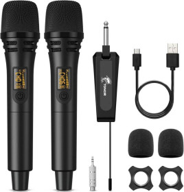 Мікрофони Микрофоны ^/--/^ Уценка!Беспроводные микрофоны TONOR, UHF беспроводные ручные динамические микрофоны с перезаряжаемым ^_^^^ Бездротові мікрофони TONOR, UHF бездротові ручні динамічні мікрофони з перезаряджаються приймальні - фото фото фото