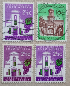 Архітектура Архитектура ^/--/^ Южная Африка 1969 г -  Архитектура и достопримечательности, гаш ^_^^^ Південна Африка 1969 р - Грут Констанція, виноробство, 2 шт - фото фото фото