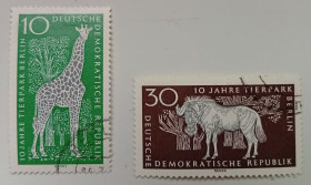 НДР, ФРН ГДР, ФРГ ^/--/^ ГДР 1965 Берлинский зоопарк, гашеные ^_^^^ НДР 1965 Берлінський зоопарк, гашені - фото фото фото