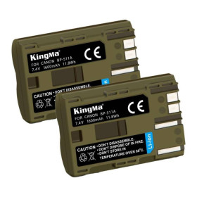 Акумулятори Аккумуляторы ^/--/^ 2-Pack KingMa Canon BP-511 комплект из 2 аккумуляторов ^_^^^ 2 /--/ Pack KingMa Canon BP-511 комплект з 2 акумуляторів - фото фото фото