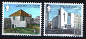 Великобританія Великобритания ^/--/^ Остров Мэн  (1977) Визит проповедника Джона Уэсли. Архитектура ^_^^^ Острів Мен (1977) Візит проповідника Джона Уеслі. Архітектура - фото фото фото