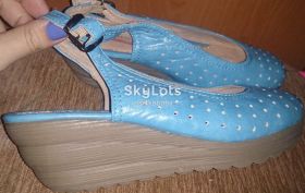 Босоніжки Босоножки ^/--/^ голубі босоніжки р 39 Heavently Feet еко шкіра ^_^^^ голубые босицы р 39 Heavently Feet эко кожа - фото фото фото