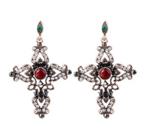 Сережки Серьги ^/--/^ красивые серьги кресты со стразами ^_^^^ красиві сережки хрести зі стразами - фото фото фото