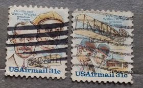 Транспорт Транспорт ^/--/^ США 1979 г - 75 лет полёту братьев Райт, гаш ^_^^^ 1979 — 75 років польоту братів Райт - фото фото фото