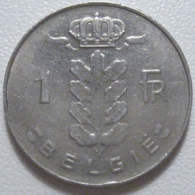 Бельгія Бельгия ^/--/^ Бельгія 1 франк 1977 року Belgie 42684 ^_^^^ Бельгия 1 франк 1977 года Belgie 42684 - фото фото фото