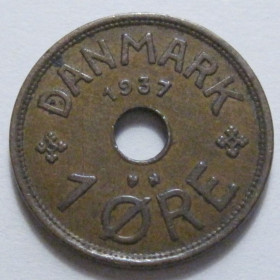 Данія Дания ^/--/^ Данія 1 ере 1937 року 41490 ^_^^^ Дания 1 эре 1937 года 41490 - фото фото фото