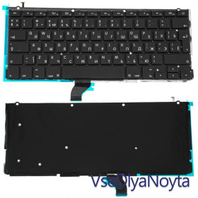 Клавіатури Клавиатуры ^/--/^ Клавиатура для ноутбука APPLE (MacBook Pro Retina: A /--/ 1502 (2013-2015)) rus, black, подсветка клавиш,  ^_^^^ Клавіатура для ноутбука APPLE (MacBook Pro Retina: A /--/ 1502 (2013-2015)) rus, black, підсвічування клавіш, - фото фото фото