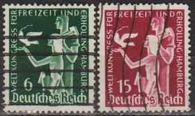 Третій Рейх (-) Третий Рейх (-) ^/--/^ 1936 - Рейх - Конгрес в Гамбурзі Mi.622-23 ^_^^^ 1936 - Рейх - Конгресс в Гамбурге Mi.622-23 - фото фото фото