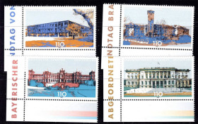 НДР, ФРН ГДР, ФРГ ^/--/^ Германия - Берлин  1998 г MNH  - архитектура ^_^^^ Німеччина - Берлін 1998 р MNH - архітектура - фото фото фото