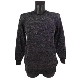 Кофти Кофты ^/--/^ Джемпер с люрексом Rosalie 4105 44-48 черный ^_^^^ Джемпер з люрексом Rosalie 4105 44-48 чорний - фото фото фото