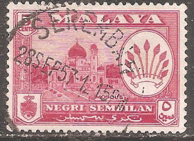 Малайзія Малайзия ^/--/^ Бр.Малайя     (Негри Сембилан) 1957 Sc.67 гаш. ^_^^^ Бр.Малайя (Негрі Сембілан) 1957 Sc.67 гаш. - фото фото фото
