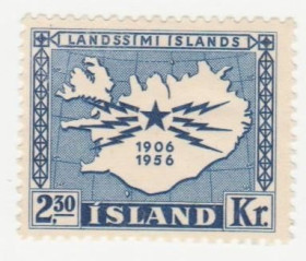 Балтійські країни Балтийские страны ^/--/^ Исландия 1956   г. № 312 ^_^^^ Ісландія 1956 р. No 312 - фото фото фото