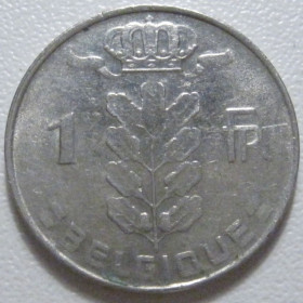 Бельгія Бельгия ^/--/^ Бельгія 1 франк 1977 року Belgique 42700 ^_^^^ Бельгия 1 франк 1977 года Belgique 42700 - фото фото фото