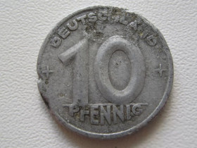 НДР, ФРН ГДР, ФРГ ^/--/^ Германия - ГДР 10 пфеннигов 1949 года 28039 ^_^^^ Німеччина - НДР 10 пфенігів 1949 року 28039 - фото фото фото
