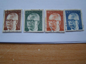 Інші країни Другие страны ^/--/^ ФРГ, Михель, Германия 2010, 636,637,639,640, Президент Густав Хайнен. ^_^^^ ФРН, Міхель, Німеччина 2010, 636,637,639,640, Президент Густав Хайнен. - фото фото фото
