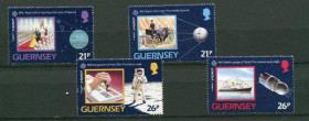 Освоєння космосу Освоение космоса ^/--/^ Гернси. Guernsey Space 1991 Mi 518-521 International Space Year 1992  MNH ^_^^^ Гернсі. 1991 Mi 518-521 International Space Year 1992 MNH - фото фото фото