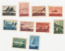 Балканський півострів Балканский полуостров ^/--/^ Болгария 1954 г № 891‑900 гашеная серия ^_^^^ Болгарія 1954 р. No 891-900 гашена серія - фото фото фото