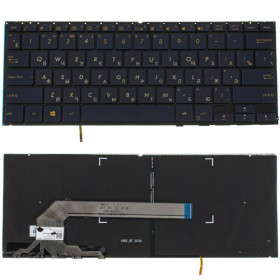 Клавіатури Клавиатуры ^/--/^ Клавиатура для ноутбука ASUS (UX /--/ 370 series) rus, blue, без фрейма, подсветка клавиш ^_^^^ Клавіатура для ноутбука ASUS (UX /--/ 370 series) rus, blue, без фрейму, підсвічування клавіш - фото фото фото