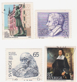 Скандинавія Скандинавия ^/--/^ Швеция 1972 г. № 744‑747 гашеная серия ^_^^^ Швеція 1972 р. No 744-747 гашена серія - фото фото фото