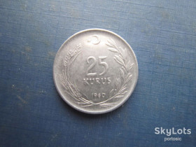 Туреччина Турция ^/--/^ Монета 25 куруш Туреччина 1960 - фото фото фото