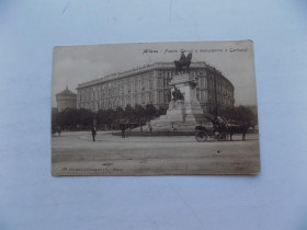 Іноземні Иностранные ^/--/^ Открытка Milano Piazzo Cairoli e monumento a Garibaldi Милан Италия ^_^^^ Milano Piazzo Cairoli e monumento a Garibaldi Мілан Італія - фото фото фото