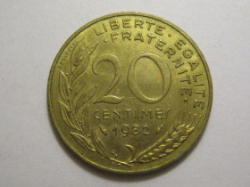Франція Франция ^/--/^ Франция 20 сантимов 1982 года 3 /--/ П /--/ 1043 ^_^^^ Франція 20 сантимів 1982 3 /--/ П /--/ 1043 - фото фото фото